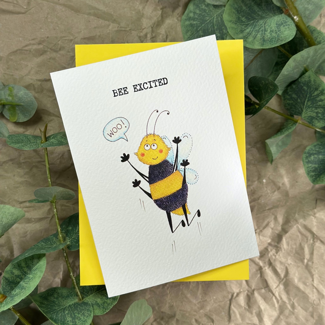 Bee Excited - Greeting card