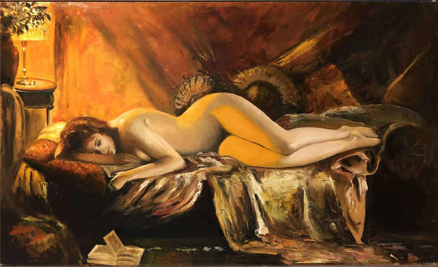 Nudo 01 olio su tela gallery, 50 x 90  cm. (Daniele Poltronieri)