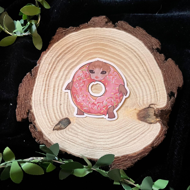 Sticker Gatos comida // Donut