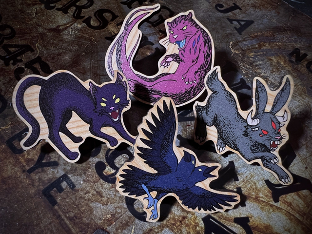 Frightening Familiars - Wooden Pins