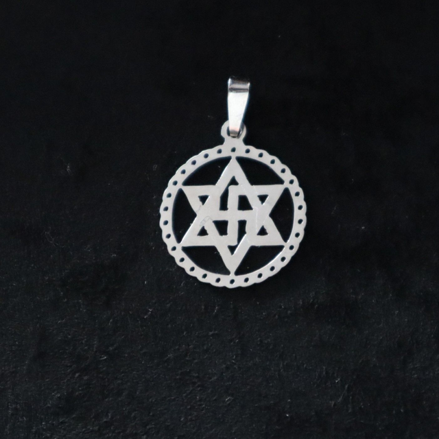 Symbol of infinity,  Medal INOX with  perforated circle 23 mm. (réf. OSCPI 23)