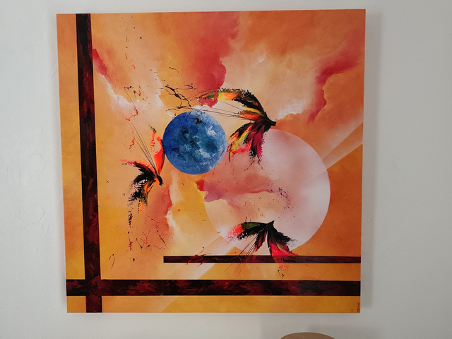 tableau XXL abstrait coloré– art contemporain moderne – Oeuvre originale signée