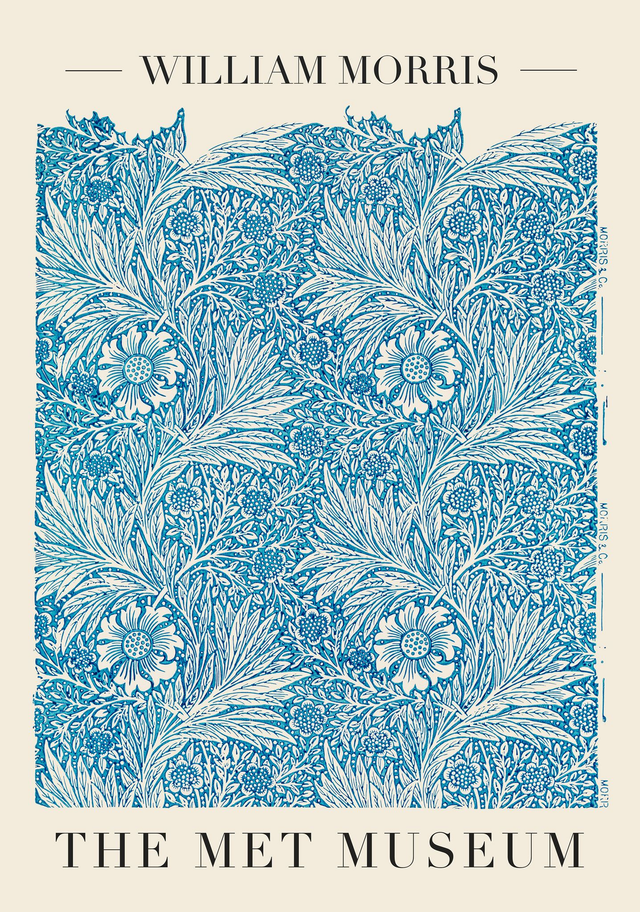 Blue marigold by William Morris A1
