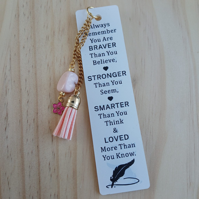 Boekenlegger kunststof met roze Opaal (4.029)