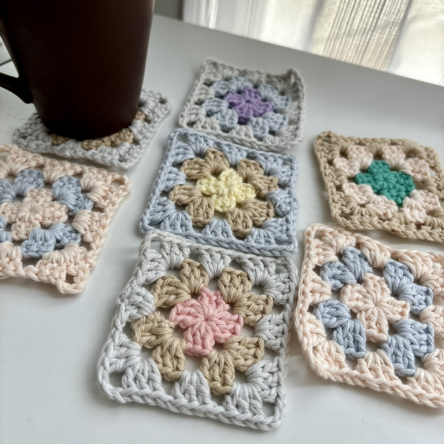 Lot dessous de verre Granny Square