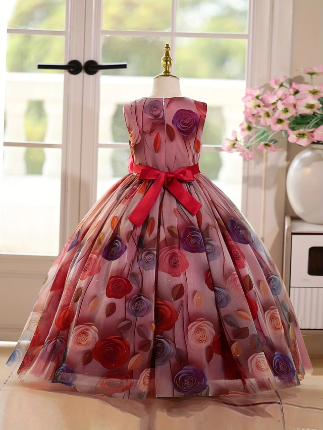Girls' Floral Princess Dress