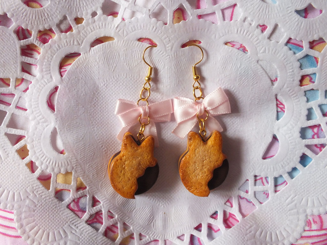 Boucles d'oreilles lapin sablé
