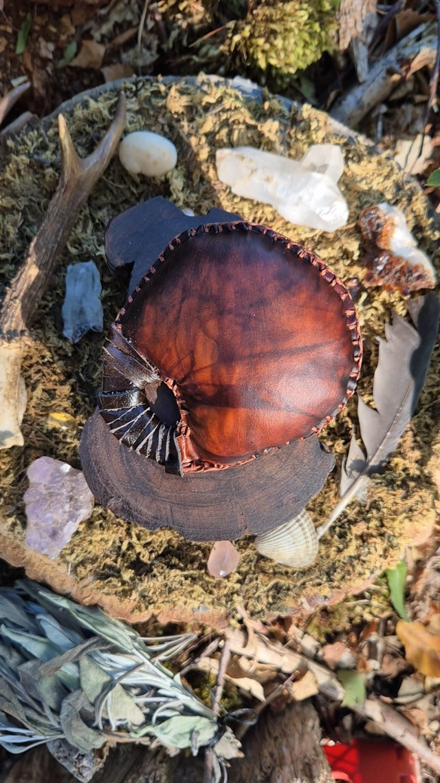 Dyed Reindeer Shamanic Rattle