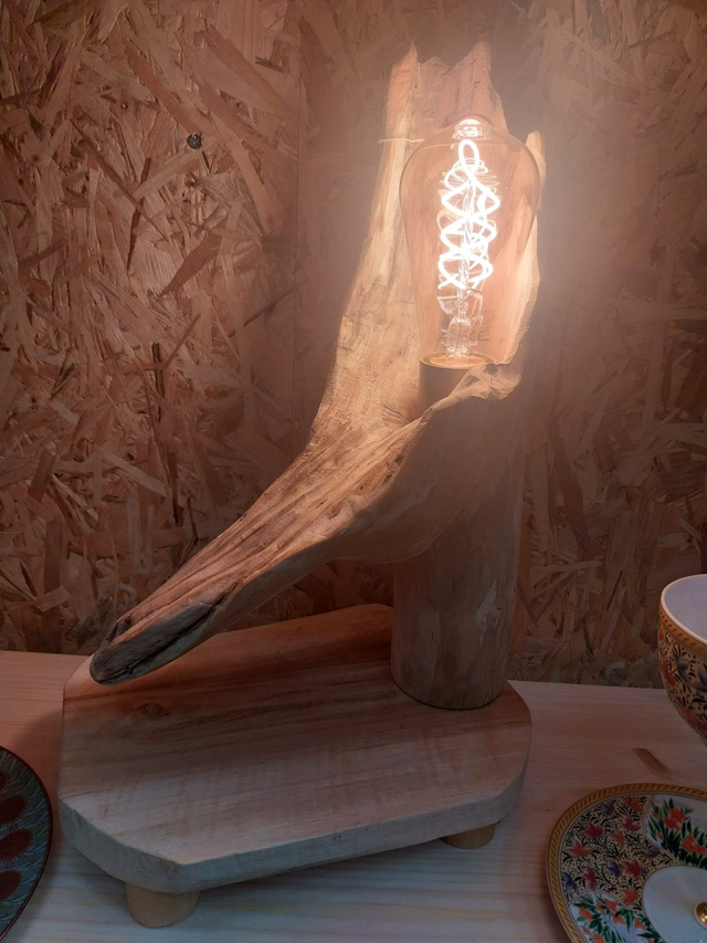 ESTEL_007 lampe bois flotté