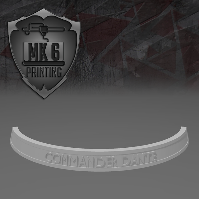 Commander Dante Nameplate (50mm)