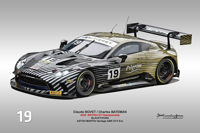 C250509 Aston Martin AMR Vantage GT3EVO British GT 25 Blackthorn #19 AJW 850_5578 Silverstone
