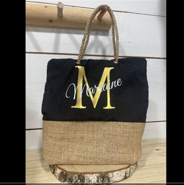 Sac cabas Initial + marraine 