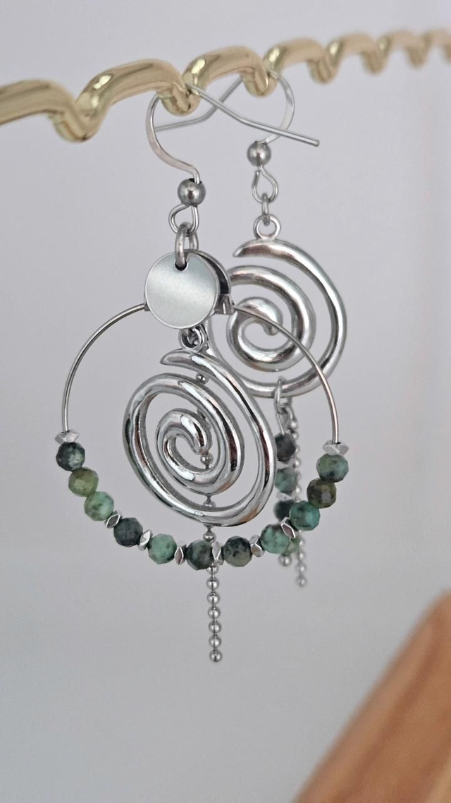 Boucles d'oreilles tourbillon 