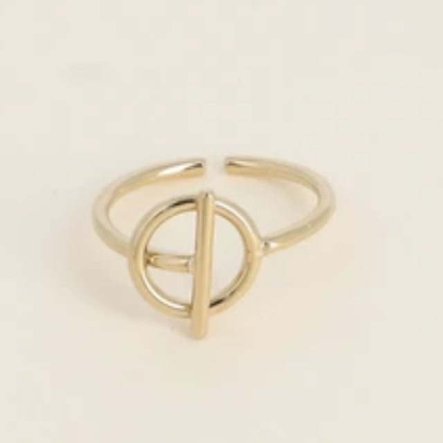 Bague cercle doré 