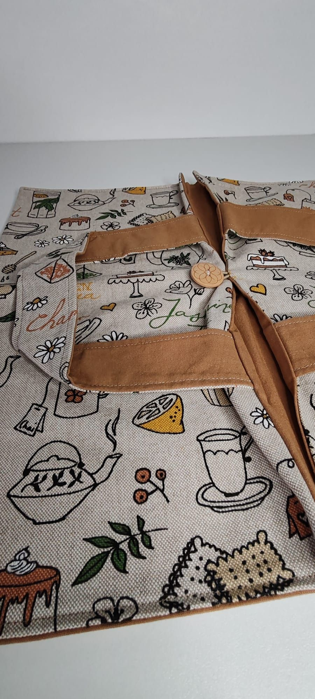 Sac à tarte lin "TEA TIME"
