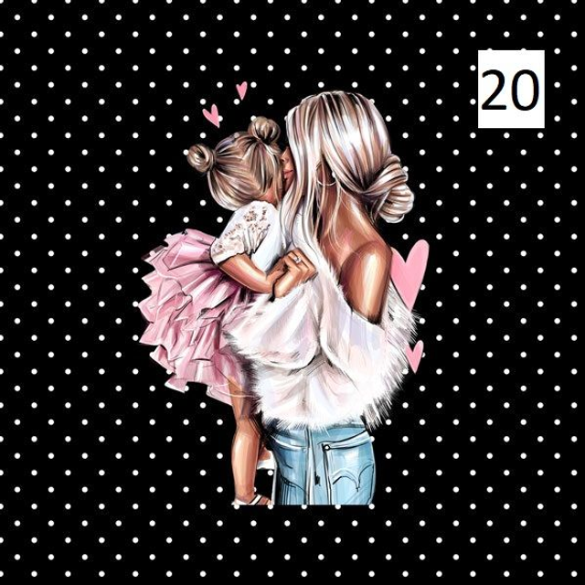 Panneau Mom and kid 3 - 50x50cm