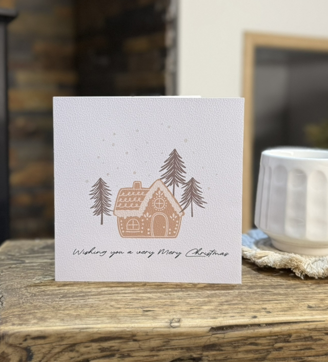 Gingerbread Village - Wishing You A Very Merry Christmas Greetings Card 