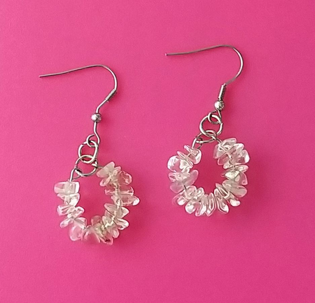 Hegyikristály  fülbevaló.