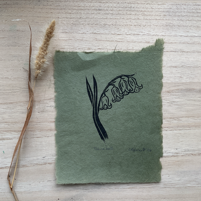 Bluebell mini prints on Khandi paper