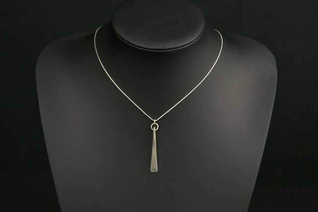 Silver Forged Drop Pendant