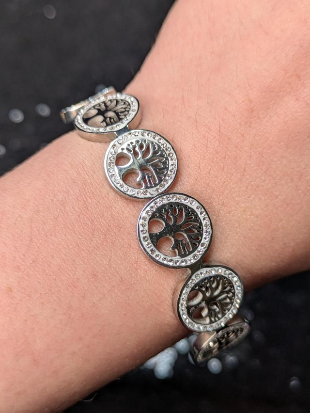 Bracelet jonc arbre de vie zirconium 