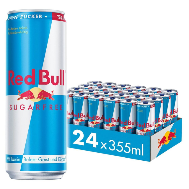 DPG Red Bull Energy Sugarfree ohne Zucker Maxi Ds. 0,355l (24 x 0,355 L)