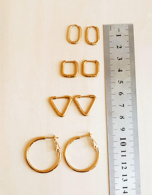 Boucles d' oreilles Gingko double-face interchangeables