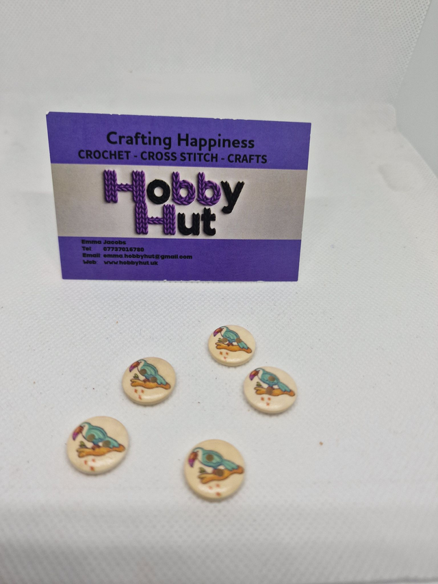Blue Bird Buttons