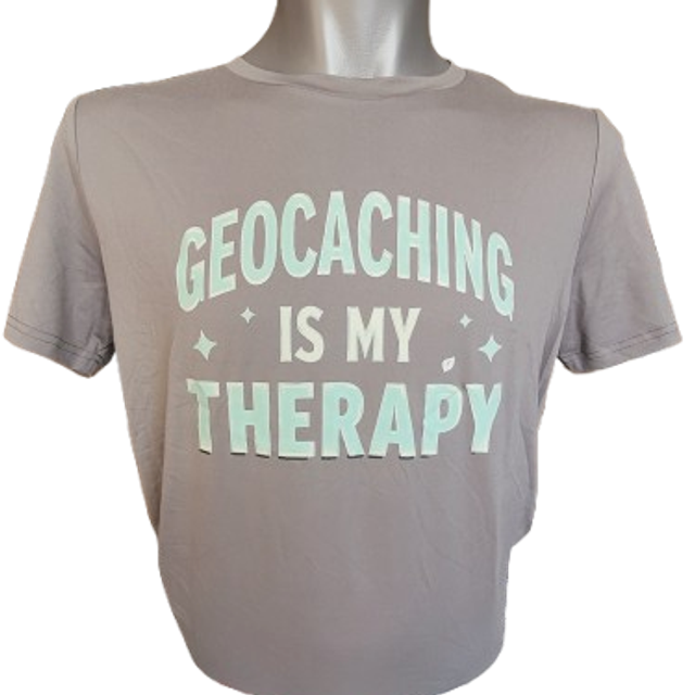Tee-shirt sable "Geocaching is my therapy"