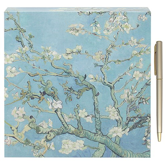 Stationery Van Gogh Almond Blossom Memo Block and Pen