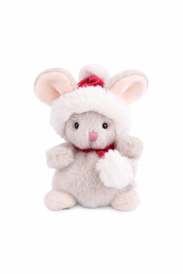 Bukowski Maus - Babymaus Weihnachten - 15 cm - Grau / Rot