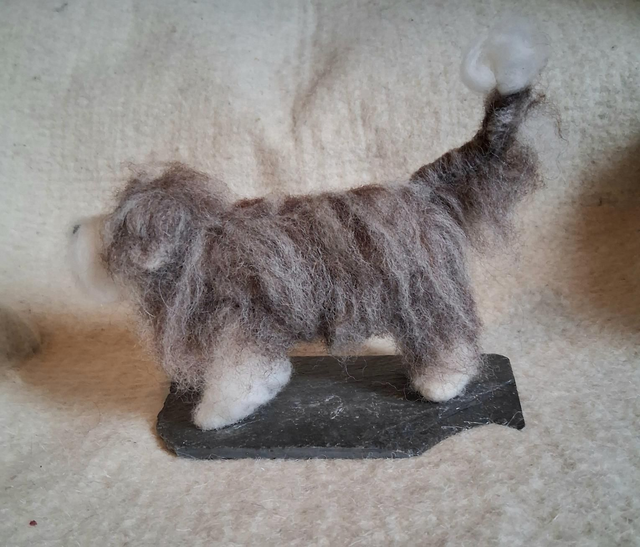 Needle Felt Large Bearded Collie