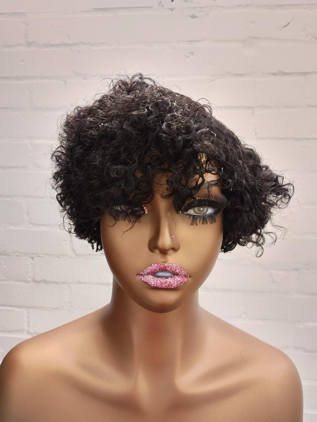 Curly Pixie 100% Human Hair
Black 1B Burgundy 99J
