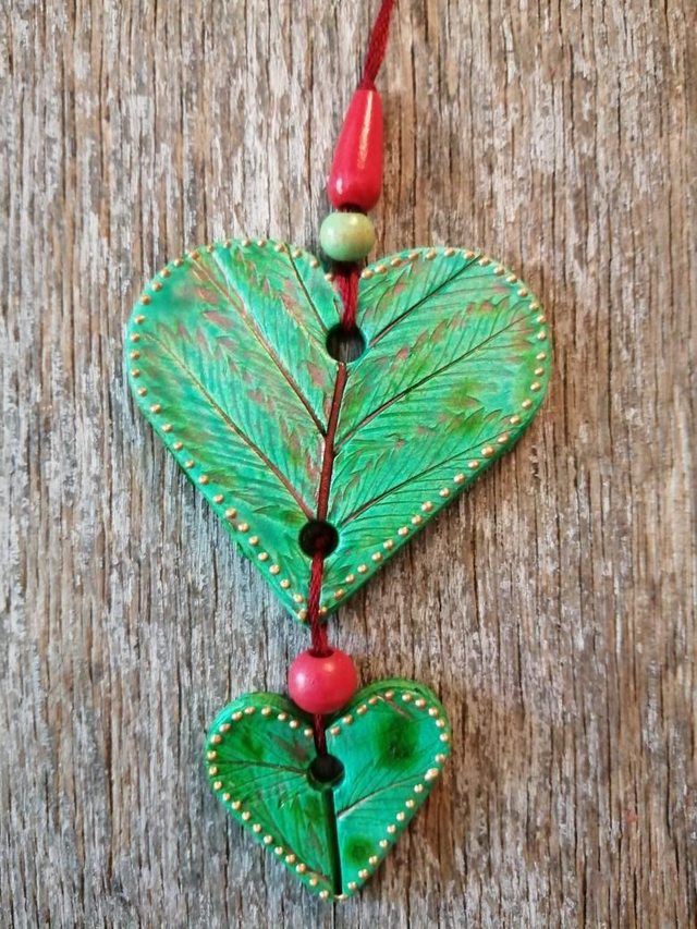 Decorative Hanging - Double Leaf Heart