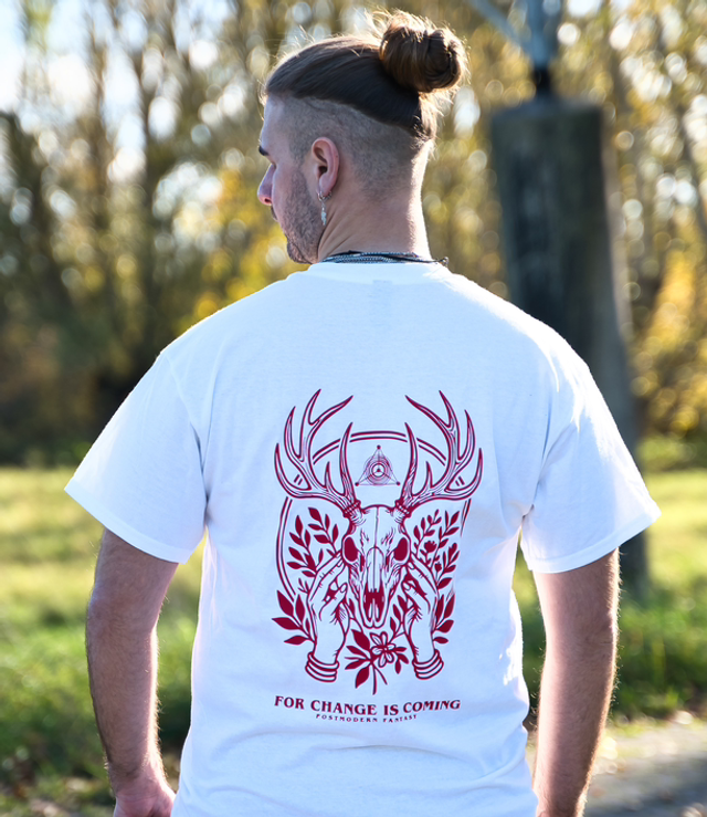 T-Shirt - „For Change is Coming“ White Red 