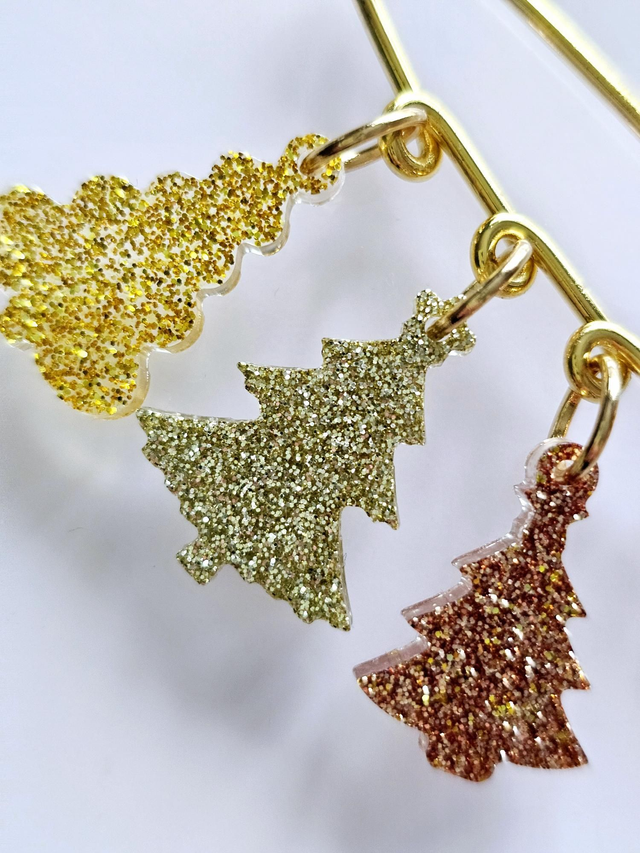 BROCHE DE NOEL TRIO SAPINS