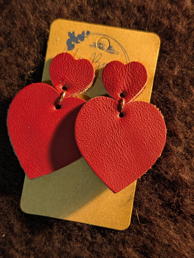 Boucles d'oreilles Louise rouge lo069