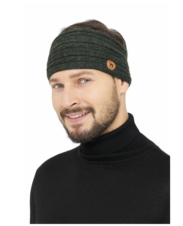 SUAVE Alpakastirnband – Tannengrün