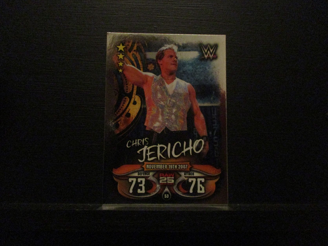 Chris Jerricho - Raw 25 Years Slam Attax Live Original Trading Card #53