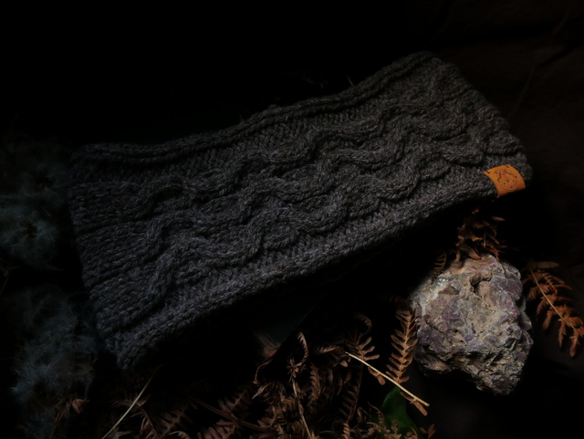 MYRMEX bandeau ANTHRACITE laine non-teinte