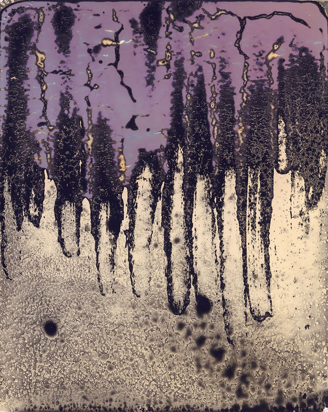 Abstract Chemigram with flour paste