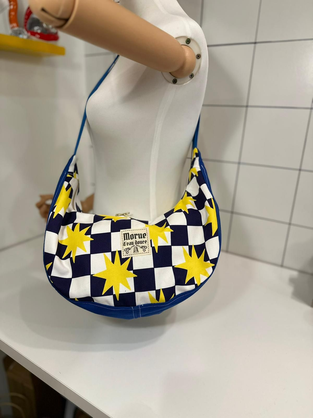 banoulière soleil damier bleu