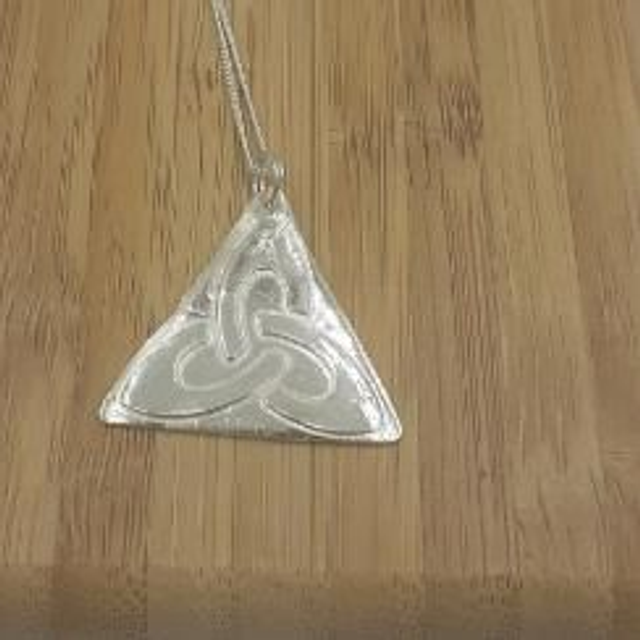 triangular celtic pendant 