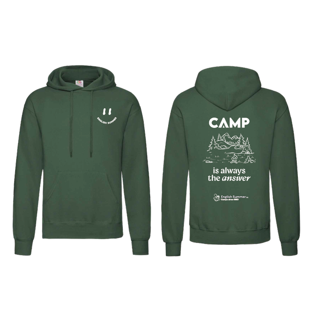 Sudadera Verde 'Camp is always the answer'