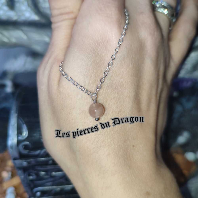 collier fin pierre de lune