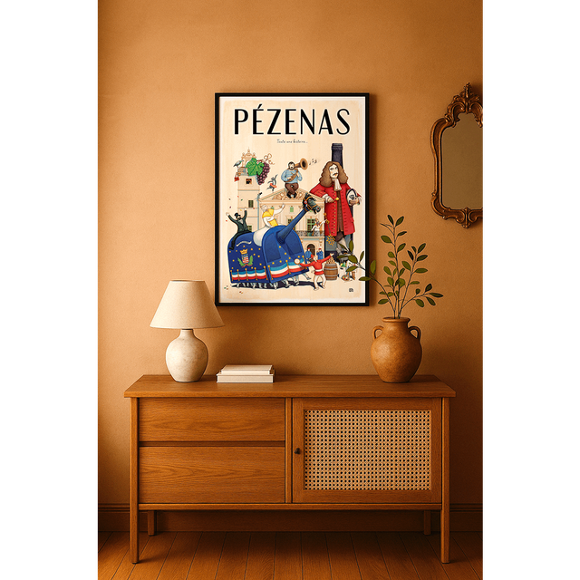 PÉZENAS, Toute une histoire : 50x70 cm ✦ Édition LIMITÉE ✦