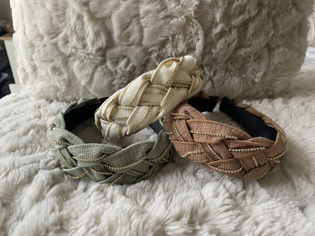 The Plaited Tweed Sparkle Headband 