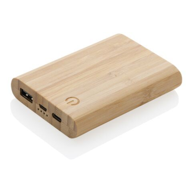 FSC certified bamboo 5.000 mAh powerbank