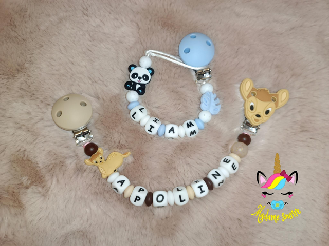 1 Attache tétine + 1 Attache doudou Idole 