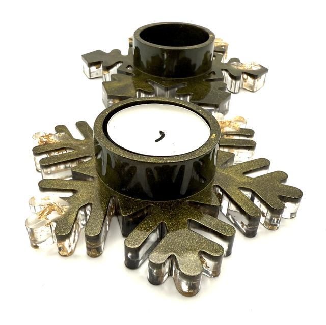 Bougeoirs (lot) Étoiles des Neiges Noël